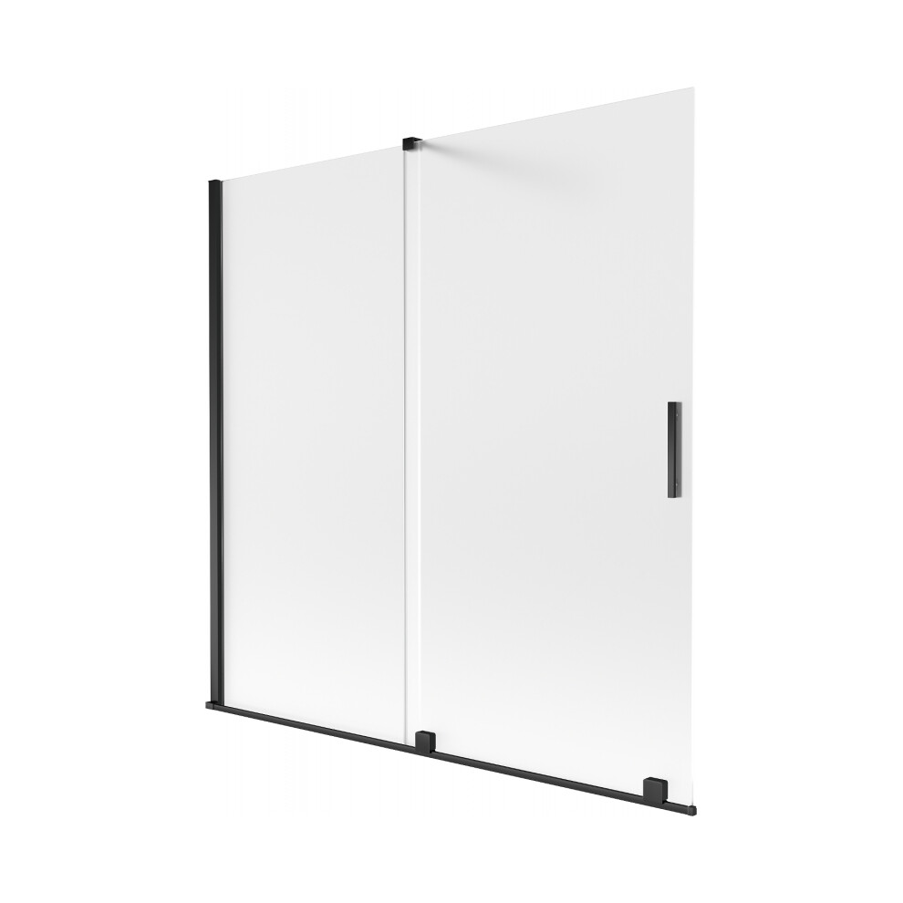 Mexen Velar Sprchová ZáStěNa 2-KříDlá Posuvná 160 X 150 Cm, MléčNé, čErné - 896-160-000-31-70-image