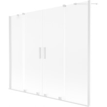 Mexen Velar Duo Badewannenfaltwand 2-flügelig verschiebbar 190 x 150 cm, matt, weiß - 896-190-000-32-20