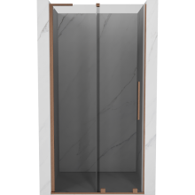 Mexen Velar L sprchové dvere posuvné 90 cm, grafit, brúsená meď - 871-090-003-41-65