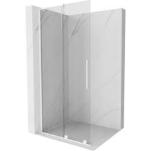 Mexen Velar L posuvná sprchová stěna Walk-in 100 x 200 cm, transparentní 8 mm, bílá - 871-100-003-03-20