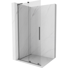 Mexen Velar L ścianka prysznicowa rozsuwana Walk-in 100 x 200 cm, transparent 8 mm, gun metal - 871-100-003-03-95