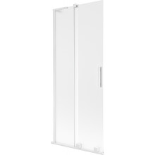 Mexen Velar L paravan de baie 2-panouri culisante 80 x 150 cm, mat, alb - 896-080-003-31-20