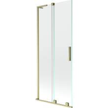 Mexen Velar L paravan de baie cu 2 uși glisante 85 x 150 cm, transparent, auriu periat - 896-085-003-01-55