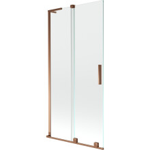 Mexen Velar L fürdőkádparaván 2-szárnyú tolóajtó 95 x 150 cm, átlátszó, rózsaarany - 896-095-003-01-60
