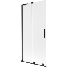 Mexen Velar L vanová zástěna 2-křídlová posuvná 95 x 150 cm, matná, černá - 896-095-003-31-70