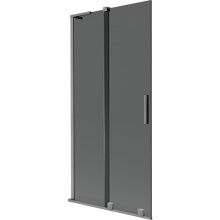 Mexen Velar L vanová zástěna 2-dílná posuvná 95 x 150 cm, grafit, gun metal - 896-095-003-41-95