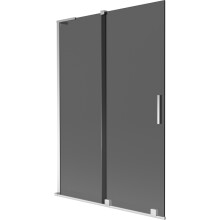 Mexen Velar L vanová zástěna 2-křídlová posuvná 120 x 150 cm, grafit, chrom - 896-120-003-41-01