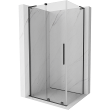 Mexen Velar L Schiebetür-Duschkabine 110 x 75 cm, transparent, gebürstetes Gun Gray - 871-110-075-03-66