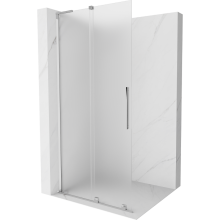 Mexen Velar L perete duș glisant Walk-in 120 x 200 cm, înghețat 8 mm, crom - 871-120-003-33-01