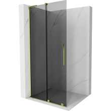 Mexen Velar L toló zuhanyfal Walk-in 120 x 200 cm, grafit 8 mm, arany - 871-120-003-43-50