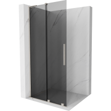 Mexen Velar L zuhanyfal tolóajtóval Walk-in 120 x 200 cm, grafit 8 mm, kefélt nikkel - 871-120-003-43-97
