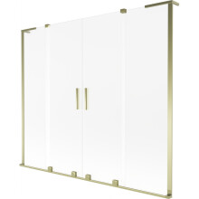 Mexen Velar L Duo 2-flügelige Badewannenfaltwand 170 x 150 cm, matt, gold - 896-170-003-32-50