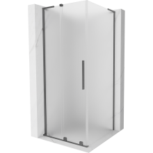 Mexen Velar L Duschkabine zum Schieben 120 x 120 cm, matt, Gun Metal - 871-120-120-33-95