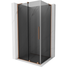 Mexen Velar L posuvná sprchová kabína 120 x 75 cm, grafit, brúsená meď - 871-120-075-43-65