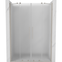Mexen Velar Duo drzwi prysznicowe rozsuwane 150 cm, szron, nikiel szczotkowany - 871-150-000-32-97