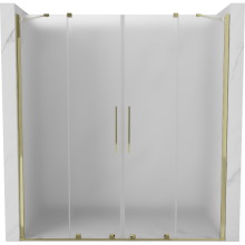 Mexen Velar Duo uși de duș glisante 170 cm, mat, auriu - 871-170-000-32-50