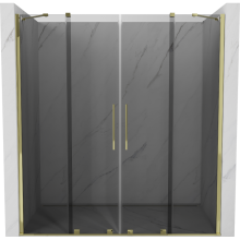 Mexen Velar Duo Schiebeduschtür 170 cm, Graphit, Gold - 871-170-000-42-50