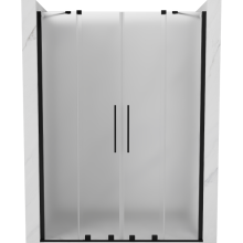 Mexen Velar Duo Schiebetüren 140 cm, satiniert, schwarz - 871-140-000-32-70
