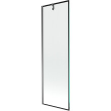 Mexen Next vanová zástěna 1-křídlová 60 x 150 cm, černý vzor, gun metal - 895-060-000-00-70-95