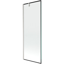Mexen Next vanová zástěna 1-křídlová 70 x 150 cm, černý vzor, kartáčovaný nikl - 895-070-000-00-70-97