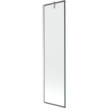 Mexen Next parawan nawannowy 1-skrzydłowy 50 x 150 cm, czarna ramka, nikiel szczotkowany - 895-050-000-00-70-97