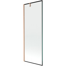 Mexen Next vanová zástěna 1křídlá 70 x 150 cm, černý vzor, kartáčovaná měď - 895-070-000-00-70-65