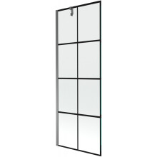 Mexen Next vanová zástěna 1-křídlová 70 x 150 cm, černý vzor, gun metal - 895-070-000-00-77-95