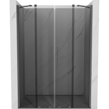 Mexen Velar Duo Schiebetür für Dusche 140 cm, Graphit, Gun Metal - 871-140-000-42-95