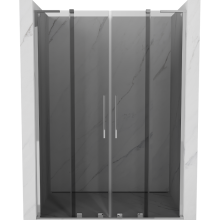 Mexen Velar L Duo drzwi prysznicowe rozsuwane 140 cm, grafit, chrom - 871-140-003-42-01