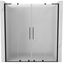 Mexen Velar L Duo Schiebeduschtür 170 cm, matt, schwarz - 871-170-003-32-70