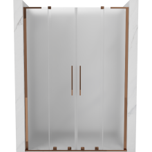 Mexen Velar L Duo Schiebetür Duschwand 150 cm, mattiert, Roségold - 871-150-003-32-60