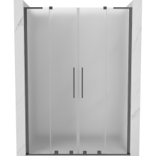 Mexen Velar L Duo posuvné sprchové dveře 160 cm, matné, gun metal - 871-160-003-32-95