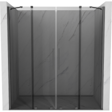 Mexen Velar Duo drzwi prysznicowe rozsuwane 170 cm, grafit, gun metal - 871-170-000-42-95