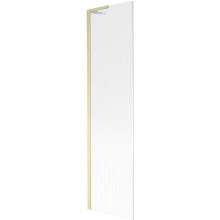 Mexen Next L vanová zástěna 1-křídlová 50 x 150 cm, proužky, zlatý kartáčovaný - 895-050-000-03-09-55