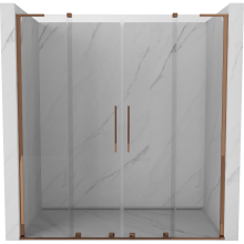 Mexen Velar L Duo Schiebetüren 180 cm, transparent, Roségold - 871-180-003-02-60