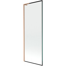 Mexen Next L paravan na vanu 1-křídlový 70 x 150 cm, černý vzor, kartáčovaná měď - 895-070-000-03-70-65
