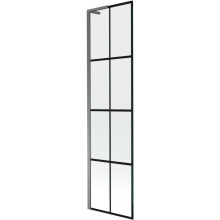 Mexen Next L paravan vanový 1-křídlý 50 x 150 cm, černý vzor, gun metal - 895-050-000-03-77-95