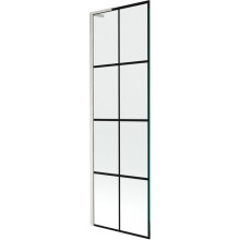 Mexen Next L paravan pentru cadă 1-canatural, 60 x 150 cm, model negru, nichel periat - 895-060-000-03-77-97