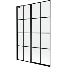 Mexen Mist L paravan de baie 2-pliuri stânga 120 x 150 cm, grilaj negru, negru - 8A9L-120-011-70-77-L