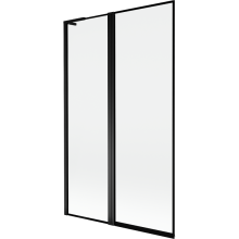 Paravan cadă Mexen Mist L 2 panouri stânga 110 x 150 cm, ramă neagră, negru - 8A9L-110-011-70-70-L