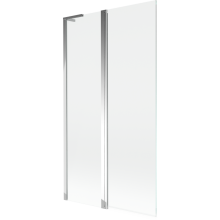 Mexen Mist L ecran de cadă 2-pliabil 100 x 150 cm, transparent, crom - 8A9L-100-011-01-00