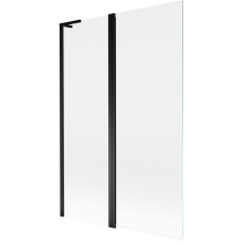 Mexen Mist L paravan cadă de baie 2-panouri 110 x 150 cm, transparent, negru - 8A9L-120-011-70-00