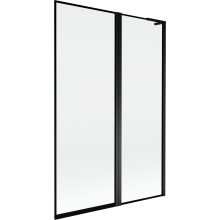 Mexen Mist L kádparaván 2-szárnyú jobb 120 x 150 cm, fekete keret, fekete - 8A9L-120-011-70-70-P