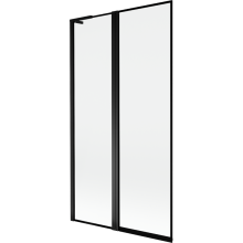 Mexen Mist L fürdőkádparaván 2-szárnyú bal 100 x 150 cm, fekete keret, fekete - 8A9L-100-011-70-70-L
