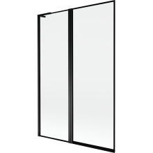 Mexen Mist L balos paraván 2-szárnyú bal 120 x 150 cm, fekete keret, fekete - 8A9L-120-011-70-70-L
