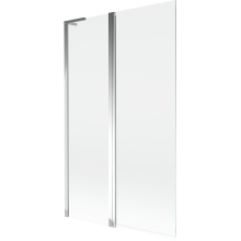 Paravan Mexen Mist L pentru cadă 2-panouri 110 x 150 cm, transparent, crom - 8A9L-110-011-01-00
