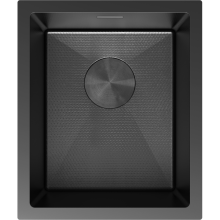 Mexen Trixo Edelstahlspüle 1-Becken 370 x 440 mm, schwarz HC - 6412371000-70HC