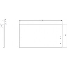 Mexen Rivel față canelată pentru corp dulap baie 80 x 43,5 cm, alb mat - 91A20-0800-470-1-01
