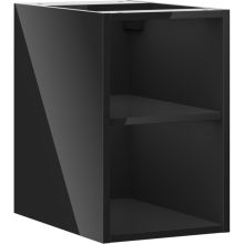 Mexen Box-A otvorená skrinka s poličkou 30 cm, čierny lesk - 91AX2-0300-470-0-70