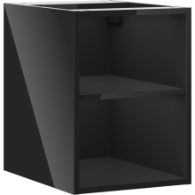Mexen Box-A otvorená skrinka s policou 35 cm, čierny lesk - 91AX2-0350-470-0-70